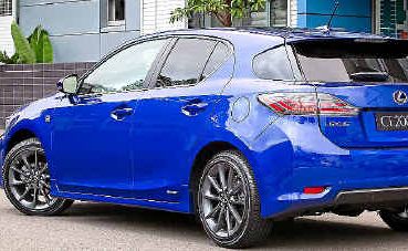 The F-Sport is the fastest-looking of the CT200h range but has the same drivetrain. The F-Sport is the fastest-looking of the CT200h range but has the same drivetrain.